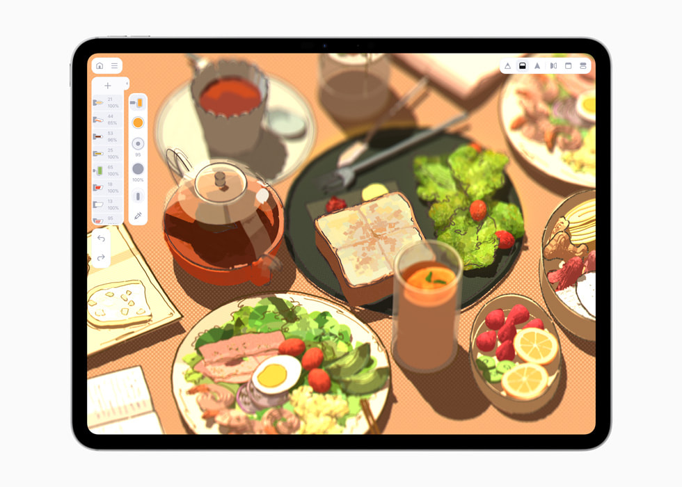 iPad 上显示着 Feather。